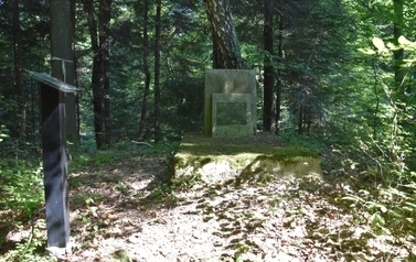 pomnik w lesie
