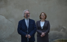Prof. Dźwigaj i Burmistrz Nowego Wiśnicza