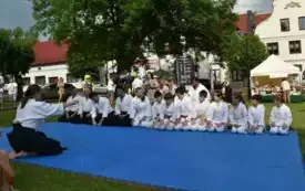 pokaz sekcji aikido na murawie