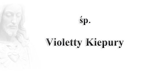 napis Sp. Violetty Kiepury, po lewej stronie twarz Jezusa