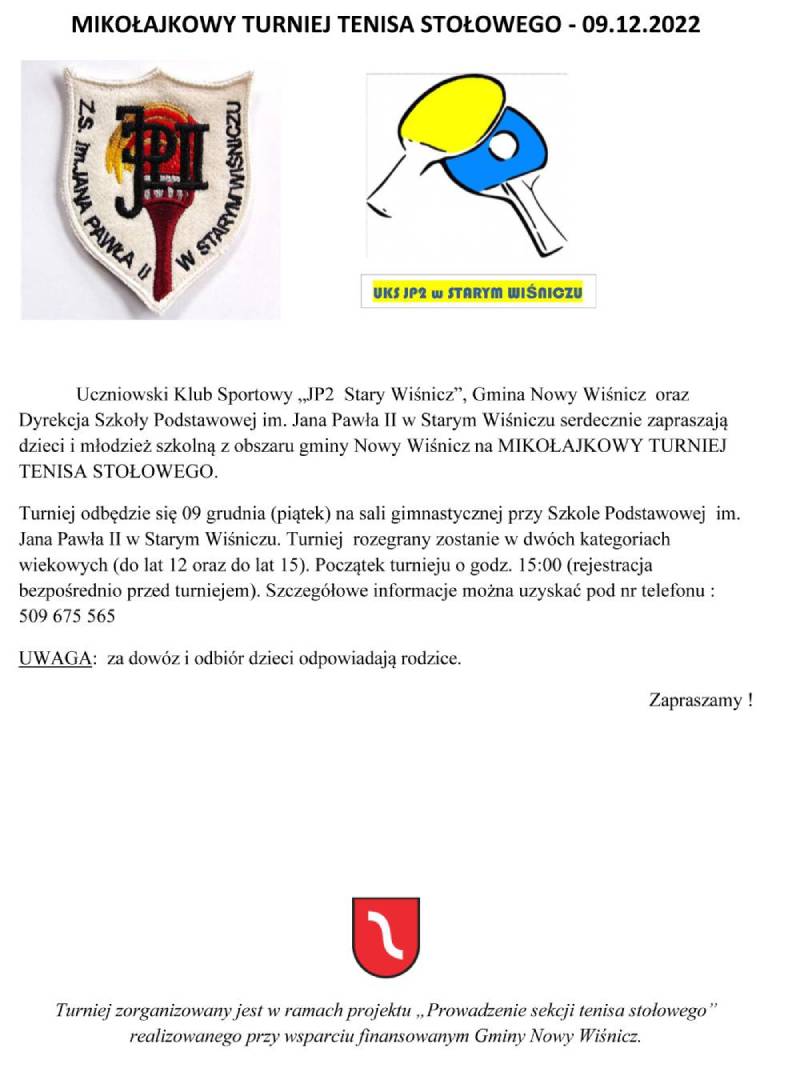 teksty dotyczące turnieju, herby, loga