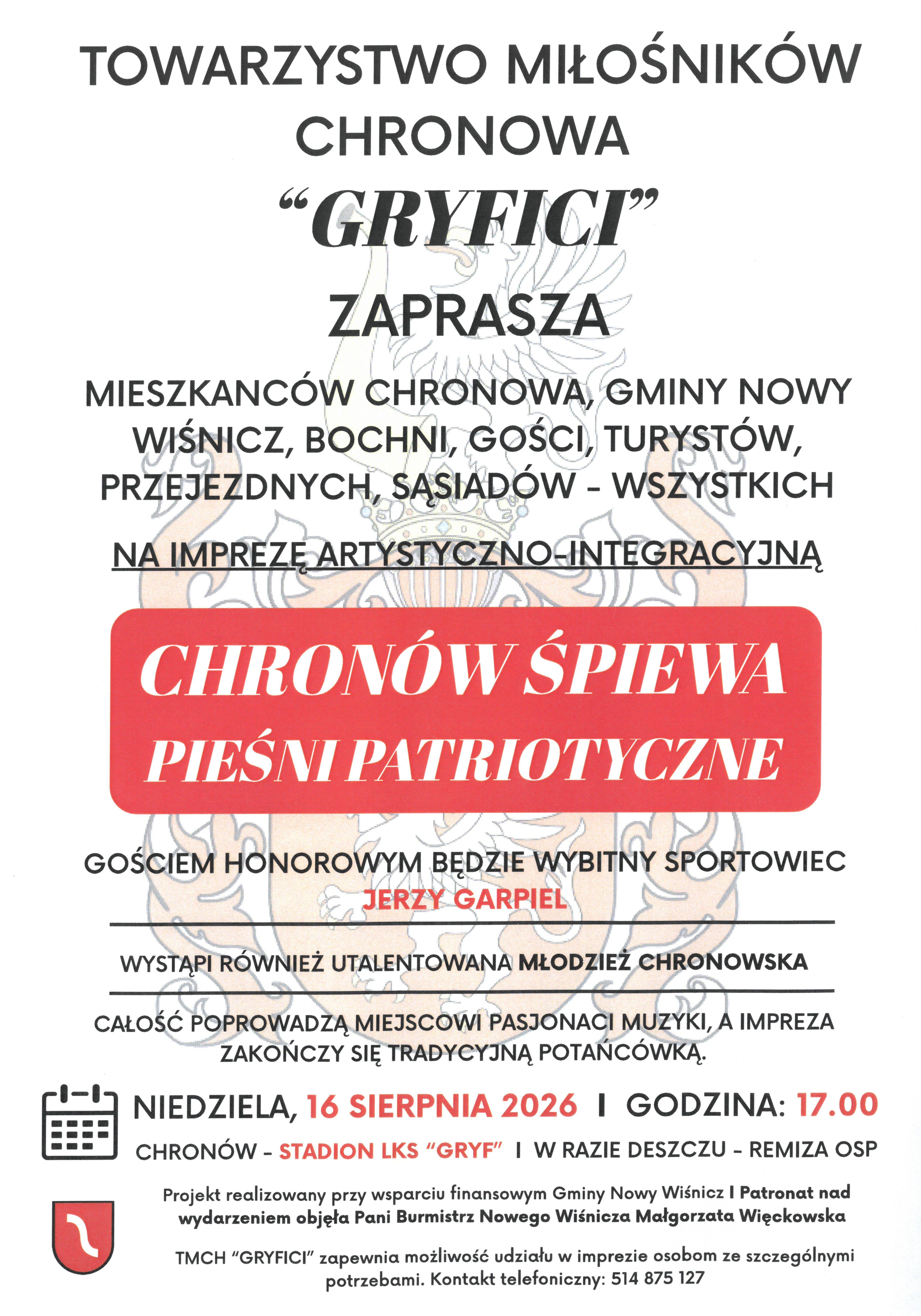Chron&oacute;w śpiewa pieśni patriotyczne