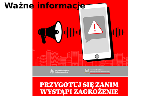 czerwone tło, tuba, tekst