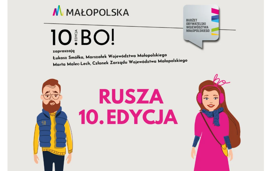 Nabór projektów do 10. edycji Budżetu Obywatelskiego Województwa Małopolskiego