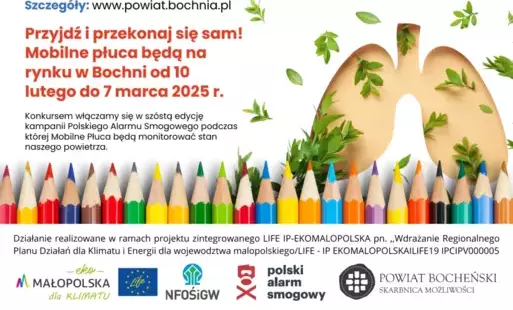 Zdjęcie do  Zaproszenie do udziału w konkursie plastycznym &bdquo;Zobacz czym oddychasz! Zmień sw&oacute;j klimat w #ekopowiecie bocheńskim&quot;