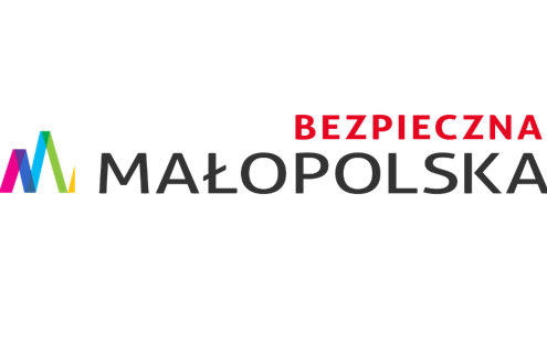 kolorowe M i napis bezpieczna Małopolska