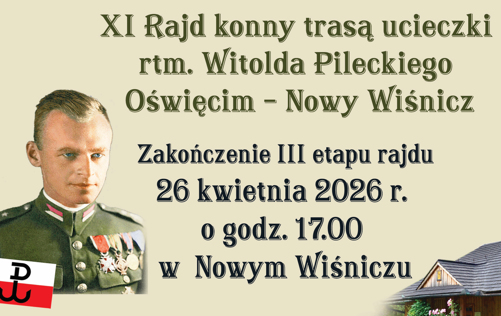 Fragment plakatu ze zdjęciem trm. Pileckiego
