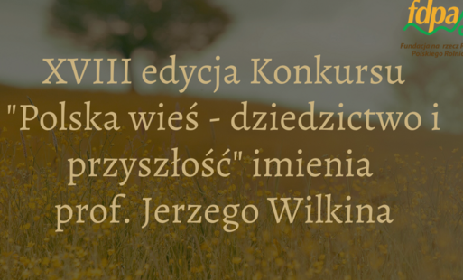napis na tle złotego pola rolnego