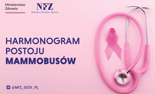różowa grafika ze stetoskopem i różową wstążeczką